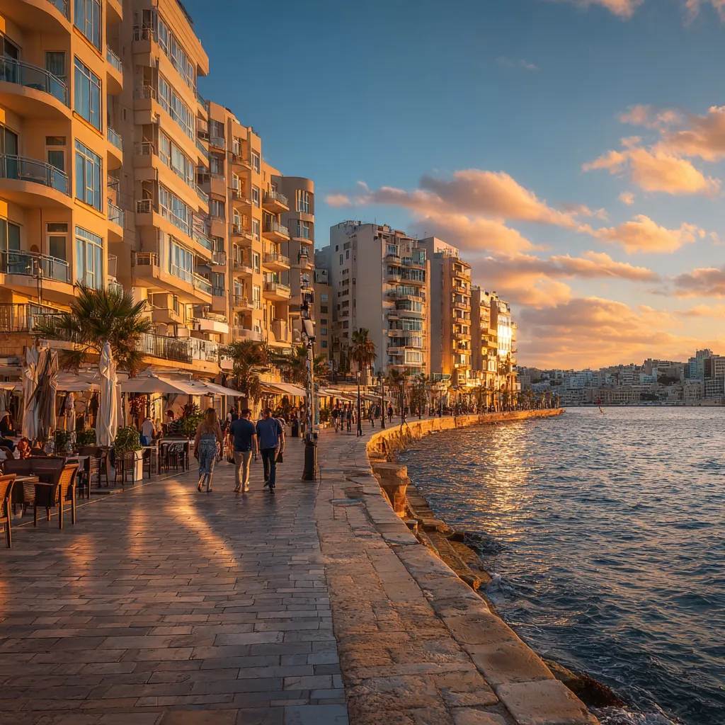 Sliema — promenade life, shops and commutes